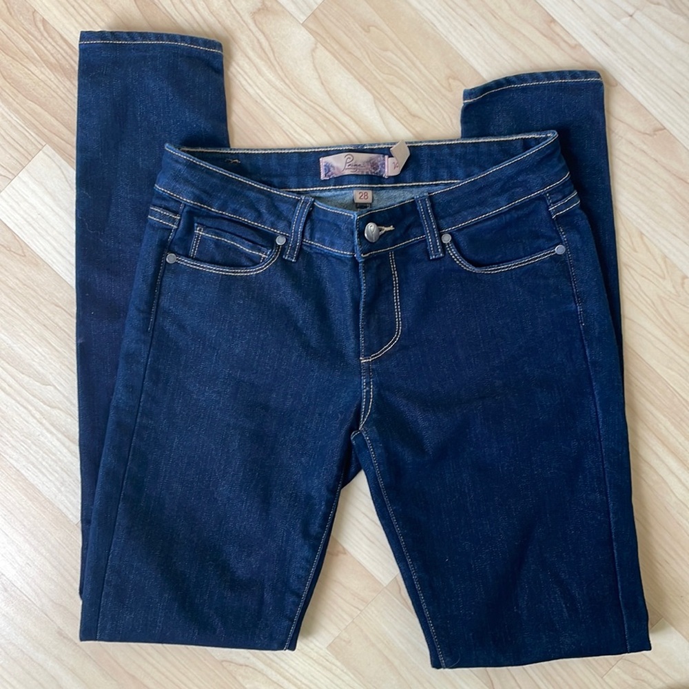 Paige dark wash verdugo jeggings